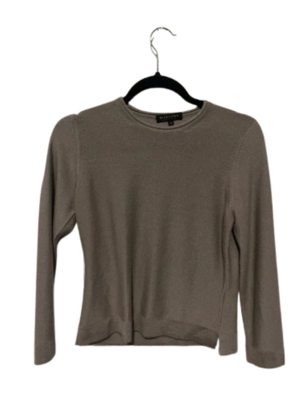 Marlowe Crewneck Sweater Cashmere Blend Minimalist Grey Small